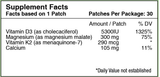 Vitamin D3 with K2 Vitamin Patch: 30-Day Supply