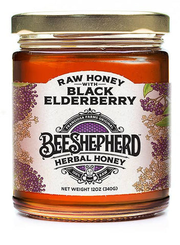 Bee Shepherd Black Elderberry in Raw Honey 12 oz
