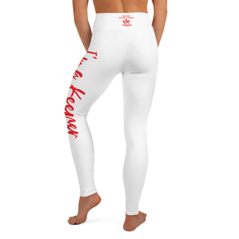 Yoga Leggings White/Red