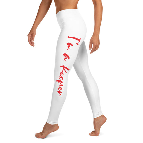 Yoga Leggings White/Red