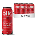 blk. Strawberry Rhubarb Sparkling Water,16oz