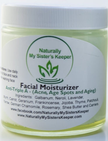 Anti-Triple A (Anti-Aging, Acne & Age Spots) - Facial Moisturizer - Naturally My Sister's Keeper