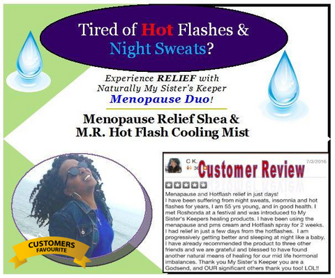 Menopause Duo -  Includes both MR Whip & Hot Flash Cooling Mist - Naturally My Sister's Keeper